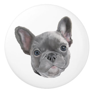 French Bulldog Puppy Ceramic Knob