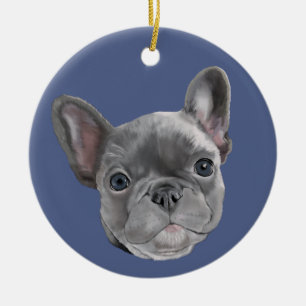 French Bulldog Puppy Ceramic Tree Decoration