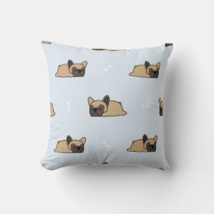 French bulldog puppy, cute sleeping pattern. cushion