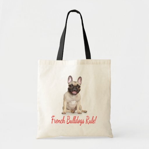Image of French Bulldog Puppy Dog Canvas Tote Bag