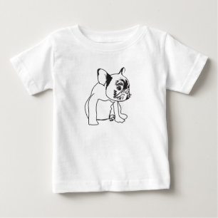 French Bulldog  Puppy Drawing Fine Jersey T-Shirt
