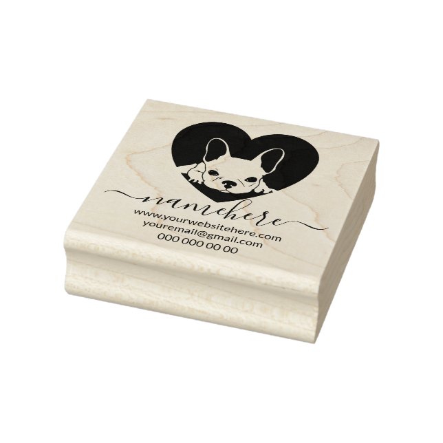 French Bulldog Puppy Face Rubber Stamp (Stamp)