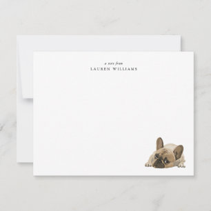 French Bulldog Puppy Flat Note Card