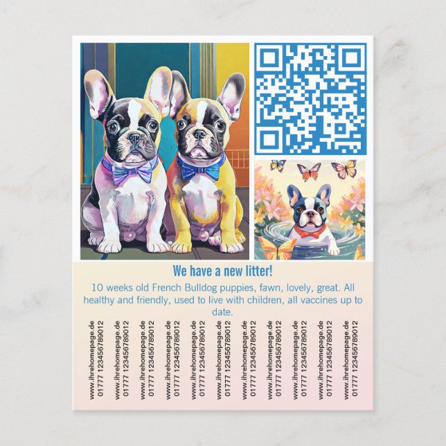 French Bulldog Puppy  Flyer (Front)