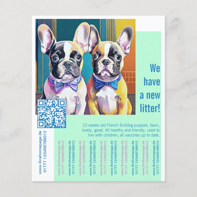 French Bulldog Puppy  Flyer (Front)