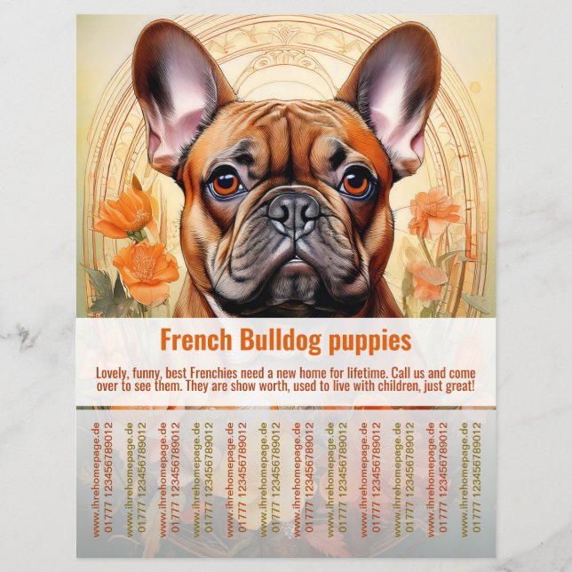 French Bulldog Puppy Flyer  (Front)