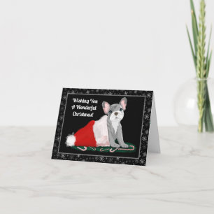  French Bulldog Puppy In Santa’s Hat Card