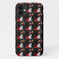 French Bulldog Puppy In Santa’s Hat Pattern