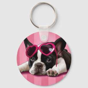 French Bulldog Puppy Key Ring