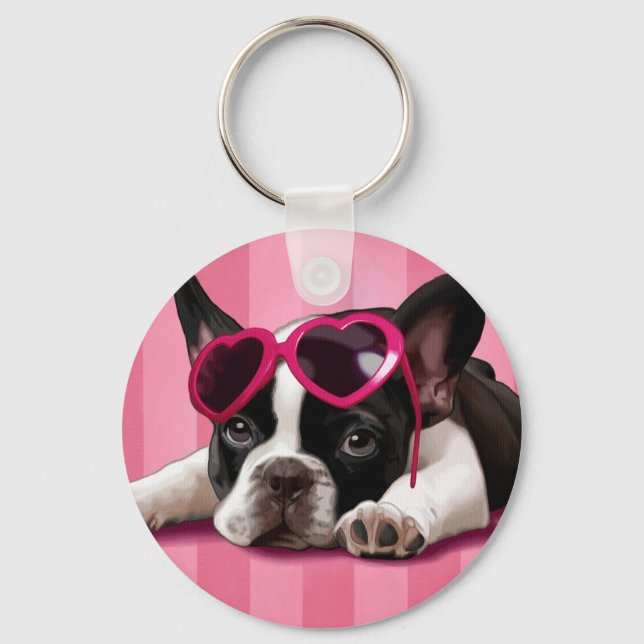 French Bulldog Puppy Key Ring (Front)