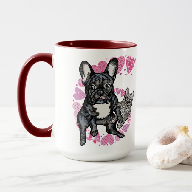 French Bulldog Puppy Love Mug (With Donut)