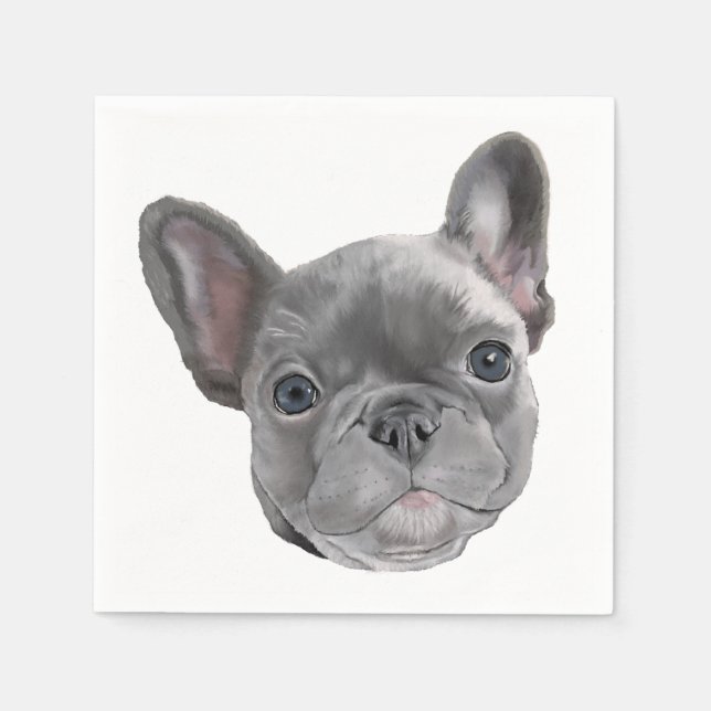 French Bulldog Puppy Napkin (Front)