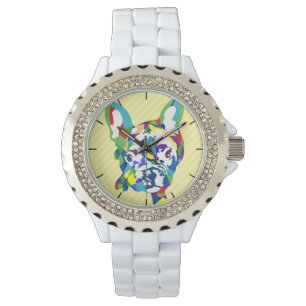 French Bulldog Puppy on roses Watch