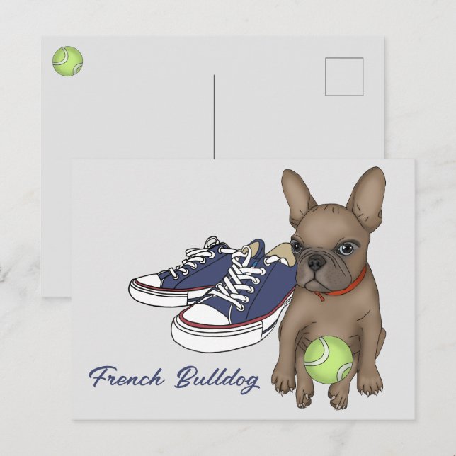 French Bulldog Puppy Postcard (Front/Back)
