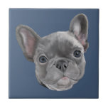 French Bulldog Puppy Tile<br><div class="desc">French Bulldog Puppy ceramic tile with hand-drawn design by ArtistsQuest.</div>