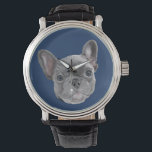 French Bulldog Puppy Watch<br><div class="desc">French Bulldog Puppy Watch with hand-drawn design by ArtistsQuest.</div>
