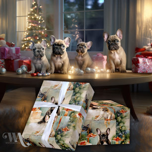 French Bulldog Puppy Wonderland Christmas  Wrapping Paper