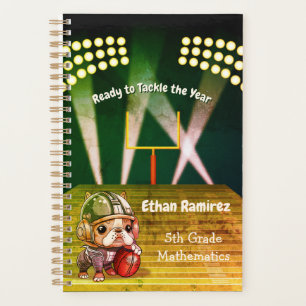  French bulldog quarterback stadium Student Planner