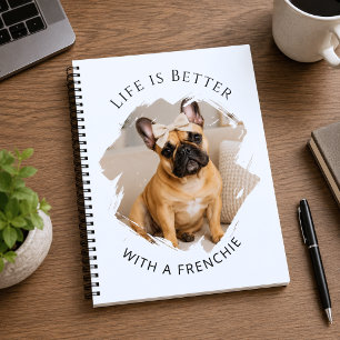 French Bulldog quote photo Notebook