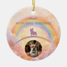 French Bulldog Rainbow Bridge Memorial Ornament
