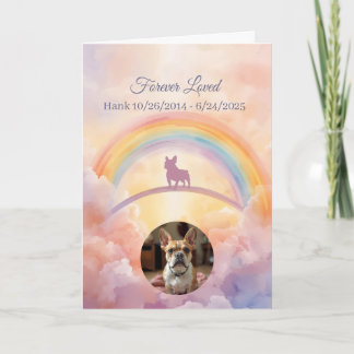 French Bulldog Rainbow Bridge Pet Loss Sympathy Card