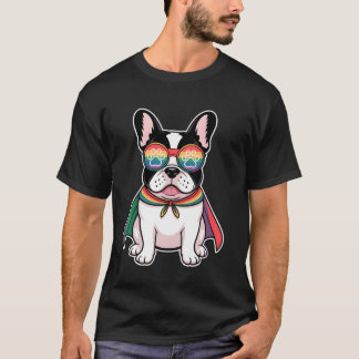French Bulldog Rainbow Pride Cape T-Shirt