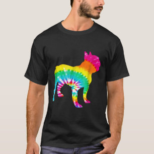 French Bulldog Rainbow Trippy Hippie Tie Dye T-Shirt