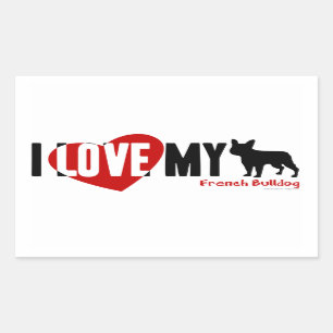 French Bulldog Rectangular Sticker