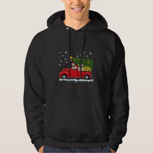 French Bulldog Red Car Truck Christmas Tree Santa  Hoodie