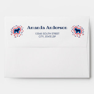 French Bulldog Red White And Blue 4th Of July Envelope