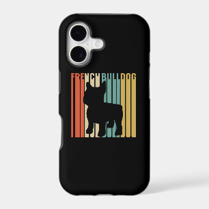 French Bulldog Retro 1970s Dog Silhouette Frenchie
