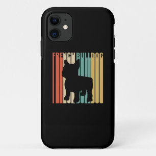 French Bulldog Retro 1970s Dog Silhouette Frenchie iPhone 11 Case