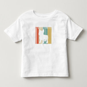 French Bulldog Retro 1970s Gift For Mum Dog Lover Toddler T-Shirt