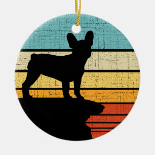 French Bulldog Retro Vintage Dog Puppy Owner Lover Ceramic Tree Decoration