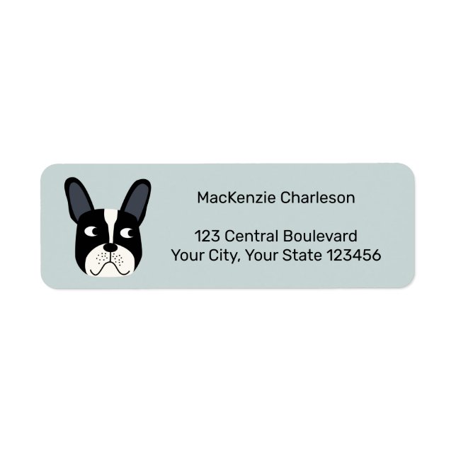 French Bulldog Return Address Label (Front)