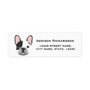French bulldog return address label