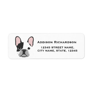 French bulldog return address label