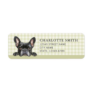 French Bulldog Return Address Label