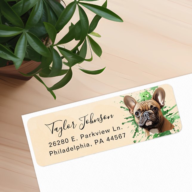 French Bulldog Return Address Label (Creator Uploaded)