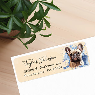 French Bulldog Return Address Label