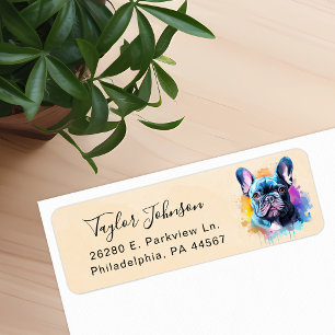 French Bulldog Return Address Label
