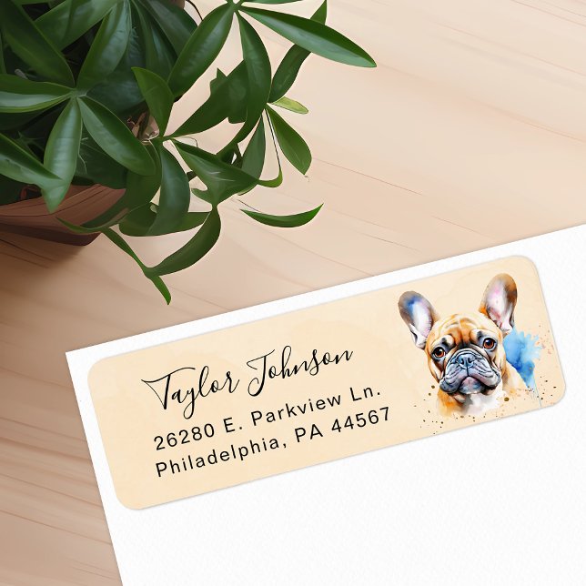 French Bulldog Return Address Label (Creator Uploaded)