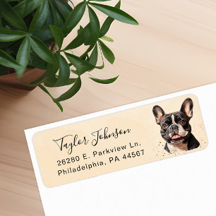 French Bulldog Return Address Label
