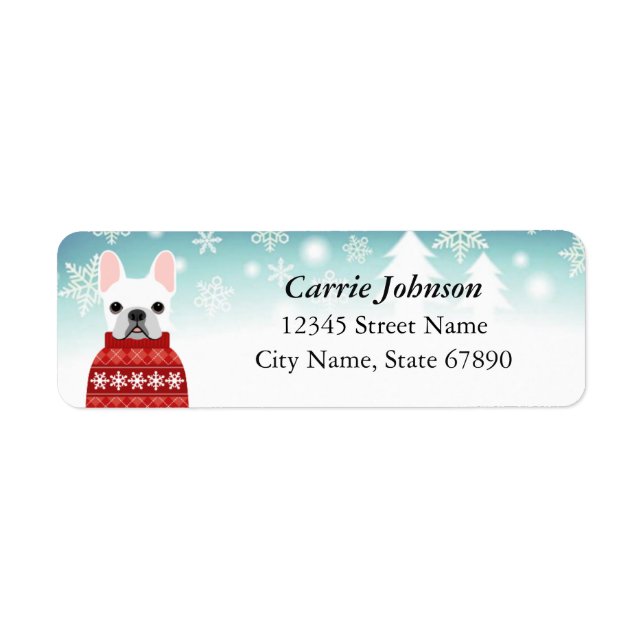 French Bulldog Return Address Labels (Front)