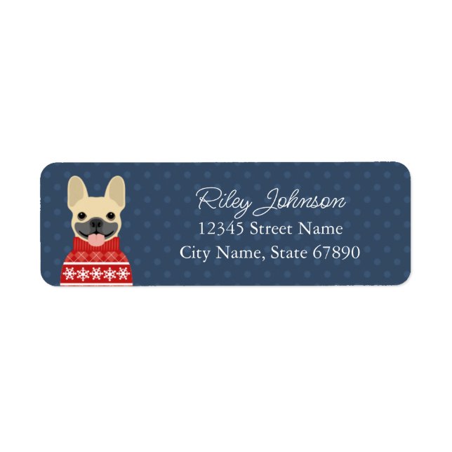 French Bulldog Return Address Labels (Front)