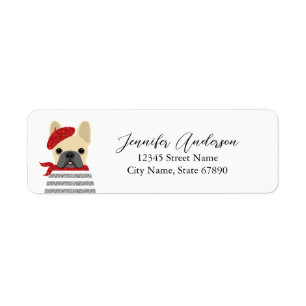 French Bulldog Return Address Labels