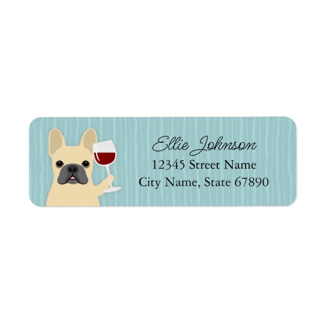 French Bulldog Return Address Labels (Front)