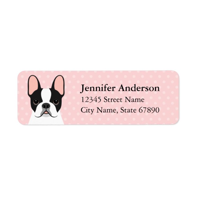 French Bulldog Return Address Labels (Front)
