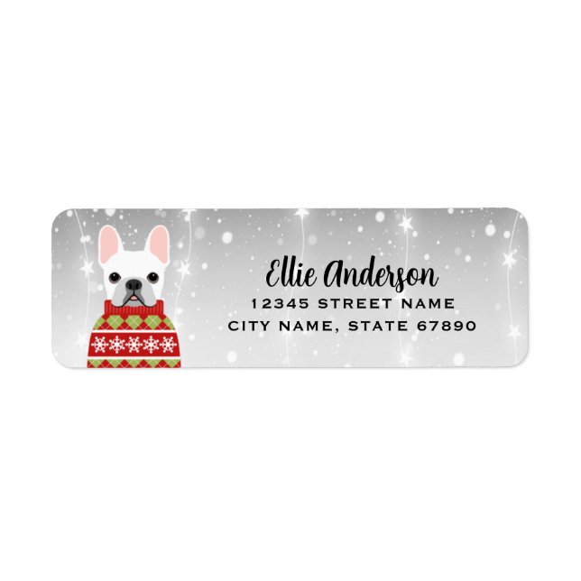 French Bulldog Return Address Labels (Front)
