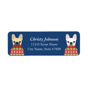 French Bulldog Return Address Labels